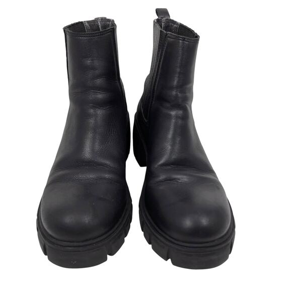 Steve Madden Rankel Chunky Platform Boots 10 Leather Lug Sole Chelsea Y2K Style - Picture 2 of 12